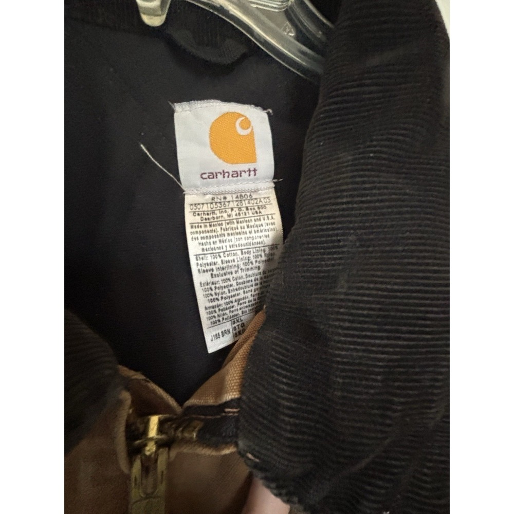 CARHARTT  Grande Brown Quilted Lined Jacket Size  3XL   RN-14806 Minimal Wear - Picture 2 of 6